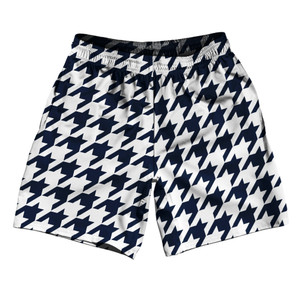 Blue Navy And White Houndstooth Soccer Shorts Made In USA Blue Navy And White Houndstooth Soccer Shorts Made In USA