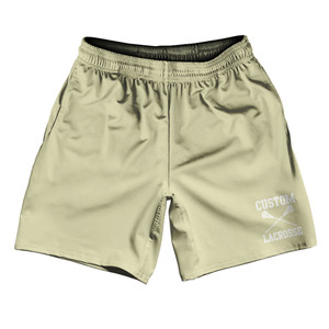 Custom Lacrosse Vegas Gold Athletic Running Fitness Exercise Shorts 7" Inseam Shorts Made In USA Custom Lacrosse Vegas Gold Athletic Running Fitness Exercise Shorts 7" Inseam Shorts Made In USA