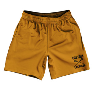 Custom Lacrosse Orange Burnt Black Art Athletic Running Fitness Exercise Shorts 7" Inseam Shorts Made In USA Custom Lacrosse Orange Burnt Black Art Athletic Running Fitness Exercise Shorts 7" Inseam Shorts Made In USA