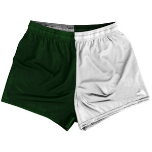 Green Forest And White Quad Color Womens & Girls Sport Shorts End Made In USA Green Forest And White Quad Color Womens & Girls Sport Shorts End Made In USA