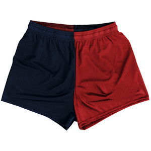 Blue Navy And Red Dark Quad Color Womens & Girls Sport Shorts End Made In USA