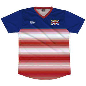 Great Britain Rise Soccer Jersey Made In USA - Blue White