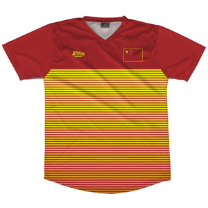China Rise Soccer Jersey Made In USA - Red Orange China Rise Soccer Jersey Made In USA - Red Orange