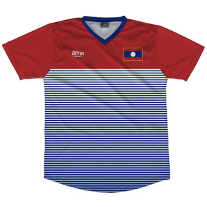 Laos Rise Soccer Jersey Made In USA - Red Blue