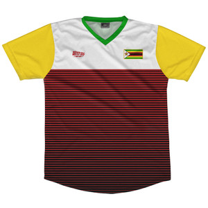 Zimbabwe Rise Soccer Jersey Made In USA - White Red