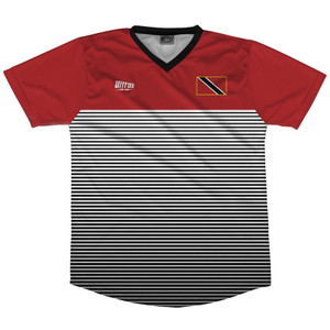 Trinidad And Tobago Rise Soccer Jersey Made In USA - Red Black