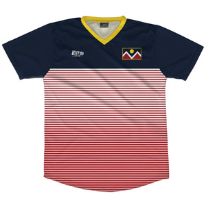 Denver City Rise Soccer Jersey Made In USA - Black Red