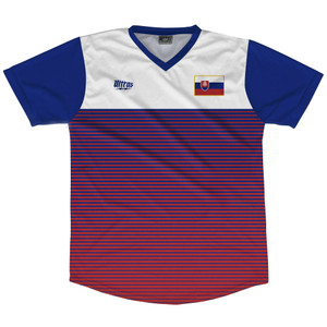 Slovakia Rise Soccer Jersey Made In USA - White Blue