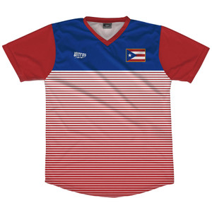Puerto Rico Rise Soccer Jersey Made In USA - Blue Red
