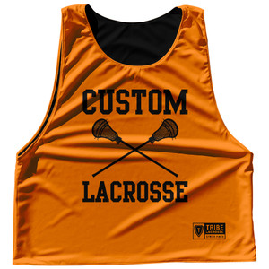 Custom Lacrosse Orange Tennessee and Black Reversible Lacrosse Pinnie Custom Lacrosse Orange Tennessee and Black Reversible Lacrosse Pinnie