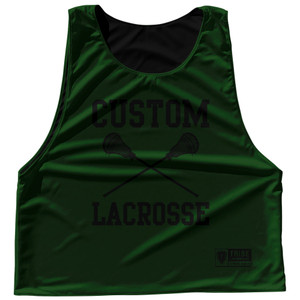 Custom Lacrosse Green Forest and Black Reversible Lacrosse Pinnie Custom Lacrosse Green Forest and Black Reversible Lacrosse Pinnie