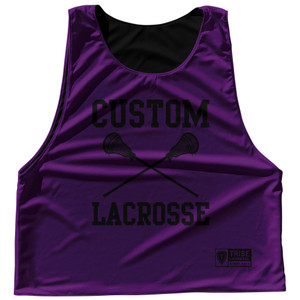 Custom Lacrosse Purple Medium and Black Reversible Lacrosse Pinnie Custom Lacrosse Purple Medium and Black Reversible Lacrosse Pinnie