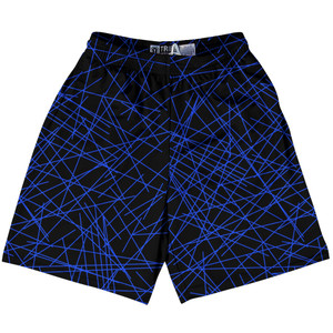 Laser Show Neon Blue Lacrosse Shorts Made In USA - Neon Blue Laser Show Neon Blue Lacrosse Shorts Made In USA - Neon Blue