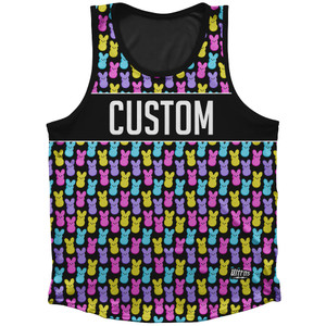 Easter Bunny Custom Athletic Sport Tank Top Made In USA - Black Pink Blue Easter Bunny Custom Athletic Sport Tank Top Made In USA - Black Pink Blue