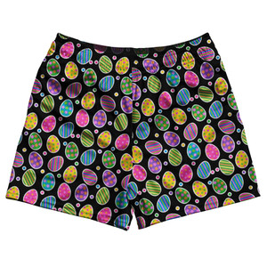 Easter Egg Rugby Gym Short 5 Inch Inseam With Pockets Made In USA - Black Yellow White Easter Egg Rugby Gym Short 5 Inch Inseam With Pockets Made In USA - Black Yellow White