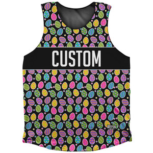 Easter Egg Custom Athletic Tank Top Made In USA - Black Yellow White Easter Egg Custom Athletic Tank Top Made In USA - Black Yellow White