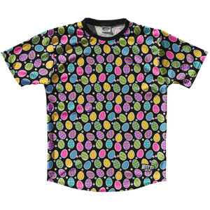 Easter Egg Running Shirt Track Cross Made In USA - Black Yellow White Easter Egg Running Shirt Track Cross Made In USA - Black Yellow White