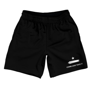 Come And Take It Athletic Running Fitness Exercise Shorts 7" Inseam Shorts Made In USA - Black Come And Take It Athletic Running Fitness Exercise Shorts 7" Inseam Shorts Made In USA - Black