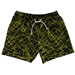 Laser Show 5" Swim Shorts Made in USA - Bright Yellow Laser Show 5" Swim Shorts Made in USA - Bright Yellow