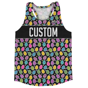 Easter Egg Custom Running Track Tops Made In USA - Black Yellow White Easter Egg Custom Running Track Tops Made In USA - Black Yellow White