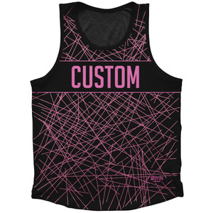 Laser Show Custom Athletic Sport Tank Top Made In USA - Bright Pink Laser Show Custom Athletic Sport Tank Top Made In USA - Bright Pink