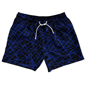 Laser Show Neon Blue 5" Swim Shorts Made in USA - Neon Blue