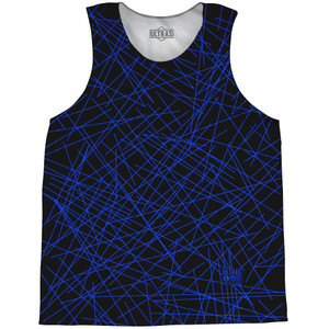 Laser Show Neon Blue Basketball Practice Singlet Jersey - Neon Blue