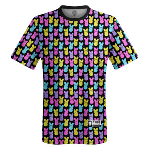 Easter Bunny Lacrosse Shooter Shirt - Black Pink Blue