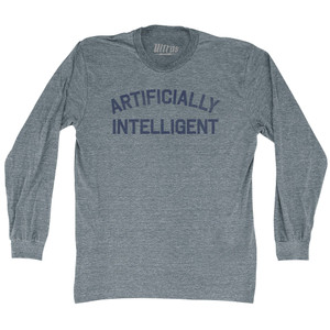 Artificially Intelligent Adult Tri-Blend Long Sleeve T-shirt - Athletic Grey