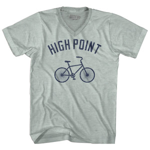 High Point Bike Adult Tri-Blend V-neck T-shirt - Athletic Cool Grey High Point Bike Adult Tri-Blend V-neck T-shirt - Athletic Cool Grey