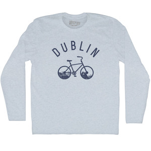 Dublin Bike Adult Tri-Blend Long Sleeve T-shirt - Athletic White Dublin Bike Adult Tri-Blend Long Sleeve T-shirt - Athletic White