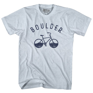 Boulder Bike Adult Tri-Blend T-shirt - Athletic White
