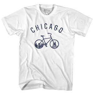 Chicago Bike Youth Cotton T-shirt - White