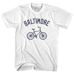 Baltimore Bike Womens Cotton Junior Cut T-Shirt - White