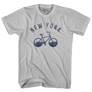 New York Bike Adult Cotton T-shirt - Cool Grey