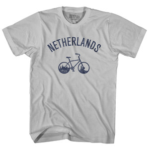 Netherlands Vintage Bikes Adult Cotton T-shirt - Cool Grey