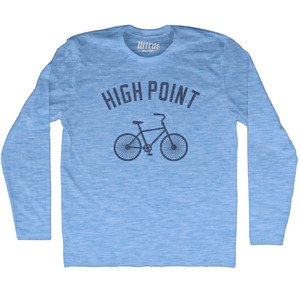 High Point Bike Adult Tri-Blend Long Sleeve T-shirt - Athletic Blue High Point Bike Adult Tri-Blend Long Sleeve T-shirt - Athletic Blue