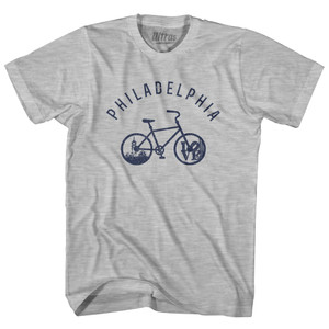 Philadelphia Bike Womens Cotton Junior Cut T-Shirt - Grey Heather
