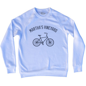 Martha's Vineyard Bike Adult Tri-Blend Sweatshirt - White