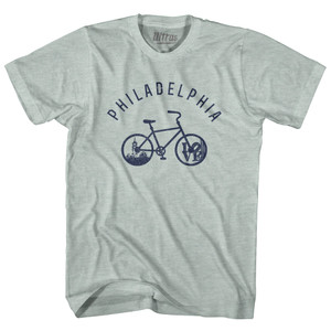 Philadelphia Bike Adult Tri-Blend T-shirt - Athletic Cool Grey
