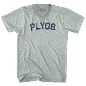 Plyos Adult Tri-Blend V-neck T-shirt - Athletic Cool Grey