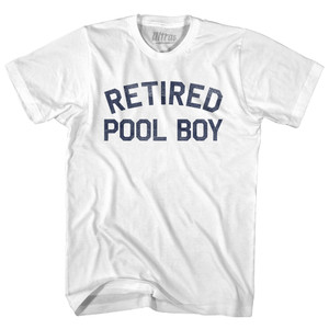 Retired Pool Boy Adult Cotton T-shirt - White