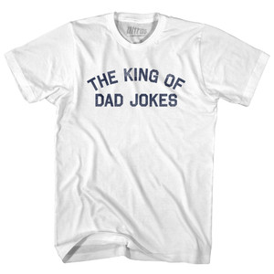 The King Of Dad Jokes Youth Cotton T-shirt - White The King Of Dad Jokes Youth Cotton T-shirt - White