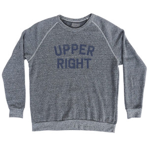 Upper Right Adult Tri-Blend Sweatshirt - Athletic Grey