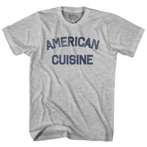 American Cuisine Womens Cotton Junior Cut T-Shirt - Grey Heather