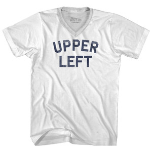 Upper Left Adult Tri-Blend V-neck T-shirt - White