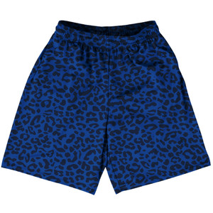 Cheetah Two Tone Royal Blue Lacrosse Shorts Made In USA - Royal Blue Cheetah Two Tone Royal Blue Lacrosse Shorts Made In USA - Royal Blue
