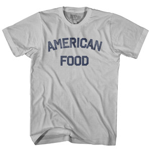 American Food Adult Cotton T-shirt - Cool Grey