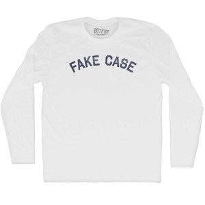 Fake Case Adult Cotton Long Sleeve T-shirt - White