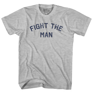Fight The Man Womens Cotton Junior Cut T-Shirt - Grey Heather